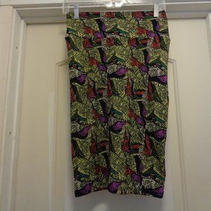LULUROE AFRICAN STYLE STRETCHY PENCIL SKIRT XS